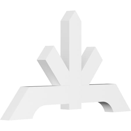 Ekena Millwork Vanguard Architectural Grade PVC Gable Bracket, 60"W x 35"H x 4"D x 6"F, 14/12 Pitch GBP060X35X0406VAN00